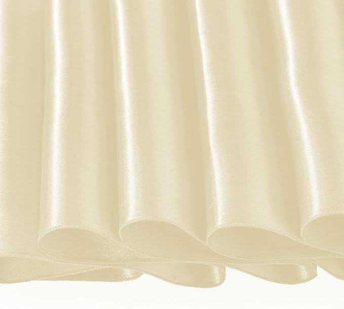 SI Pack of 5 Wedding 12 x 108 inch Satin Table Runner for Wedding, Decorations for Graduations, Engagements, Birthday Parties, Banquets, Runners fit Rectangle, Round Table - Cream - Image 7