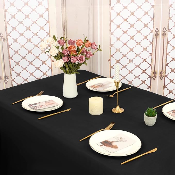 12 Pack Black Tablecloths for Rectangle Table 60x102 Inch - Image 7