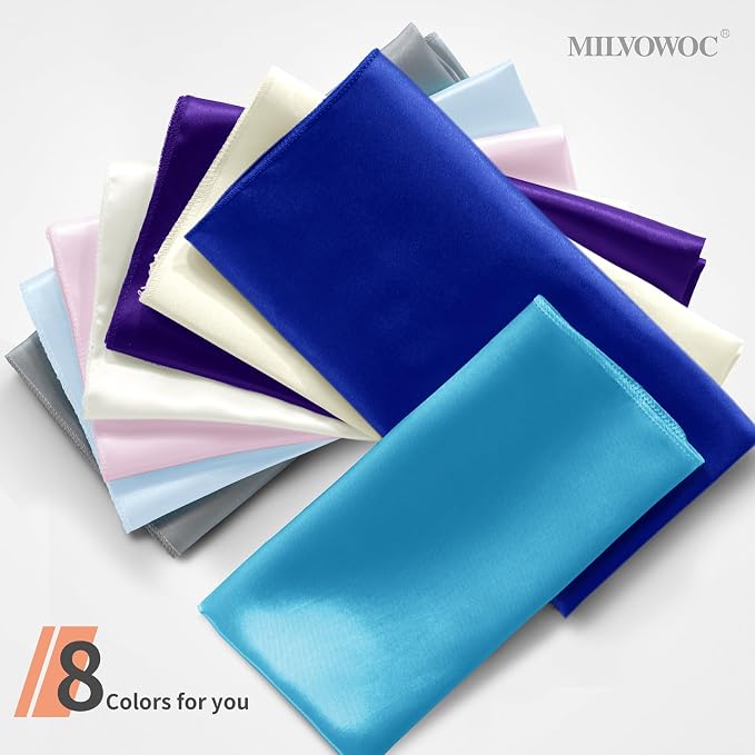 MILVOWOC 72 Pack Square Light Pink Satin Napkins 20" x 20" | Soft Silk Dinner Napkins, Smooth Decorative Table Napkins, Washable & Reusable Cloth Napkins - Image 4