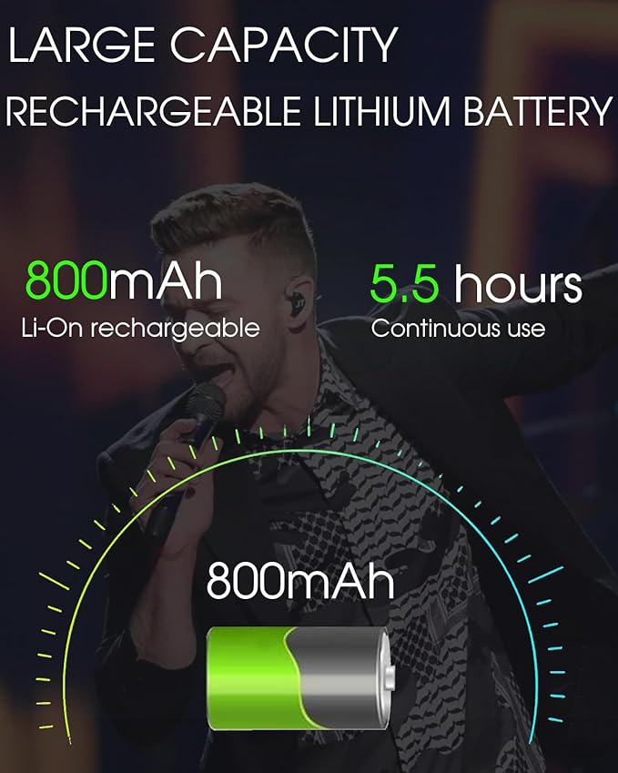 Aroma Wireless XLR Transmitter and Receiver, Professional UHF Wireless Microphone System for Stable Transmission, 7-Channel, 130ft Range, Mic Adapter for Dynamic Mic/Audio Mixer/PA/Church, ARC2