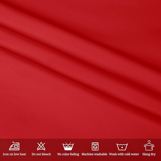 6 Pack Red Tablecloths for 6ft Tables-60 x 102 Inch | Polyester Table Cover, Stain and Wrinkle Resistant Washable Fabric Table Cloth, Perfect for Wedding Banquet Parties - Image 3