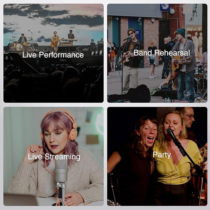 Plug on UHF 900MHz XLR Wireless Microphone Adapter, XLR Wireless Audio Transmitter & Receiver System, 164ft Range, +48V Phantom Power for Mic, Audio Mixer and PA Setup (MX-1)