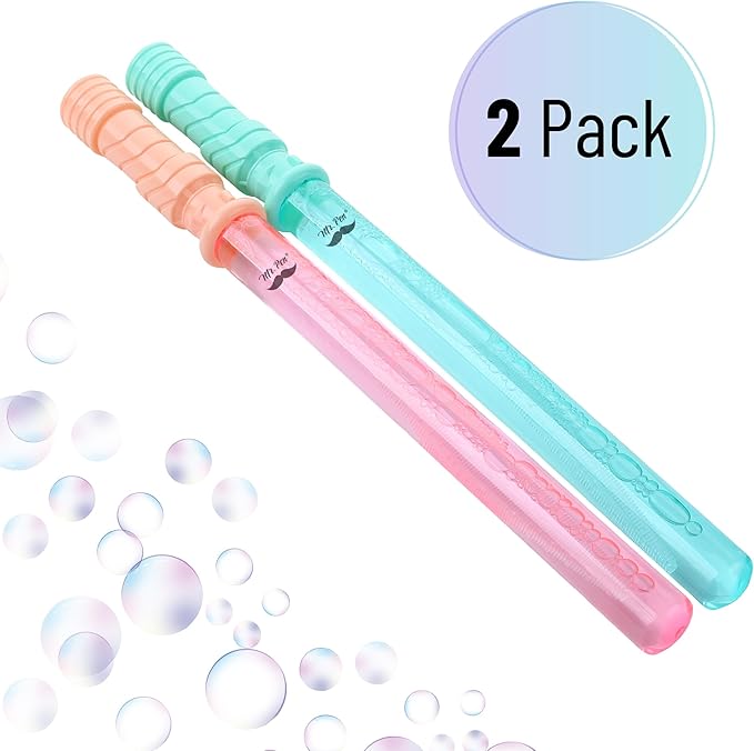 Mr. Pen- Bubble Wands, 2 Pack, 14.3 Inches, Big Bubble Wands, Bubbles Party Favors for Kids, Blowing Bubbles, Bubble Sticks for Kids