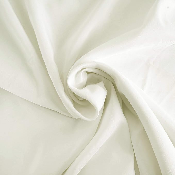 Balsa Circle 6 pcs 90 inch Ivory Round Washable Polyester Easy-Care Tablecloth for Indoor and Outdoor Bridal Shower Wedding Table Buffet Table Parties Kitchen Dining - Image 5