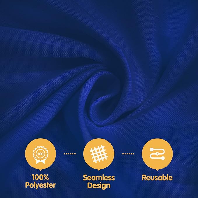BRILLMAX 4 Pack Navy Blue Round Tablecloths 120 Inch for 60" Tables | 150 GSM Polyester Fabric, Floor Length Drop, Water, Stain & Wrinkle Resistant Cloth Cover for Wedding Reception Banquet Party - Image 2