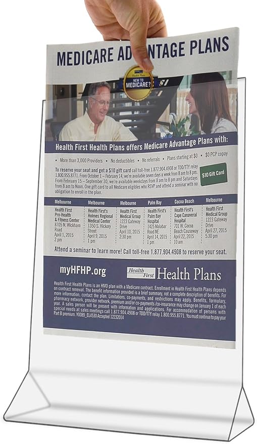 Marketing Holders 12 Pack Acrylic Sign Holder 11" x 14" Top Load Clear Double Sided Countertop Literature Display for Policies and Notices in Lobbies Retail Stores Hotels and Doctors Offices - Image 3