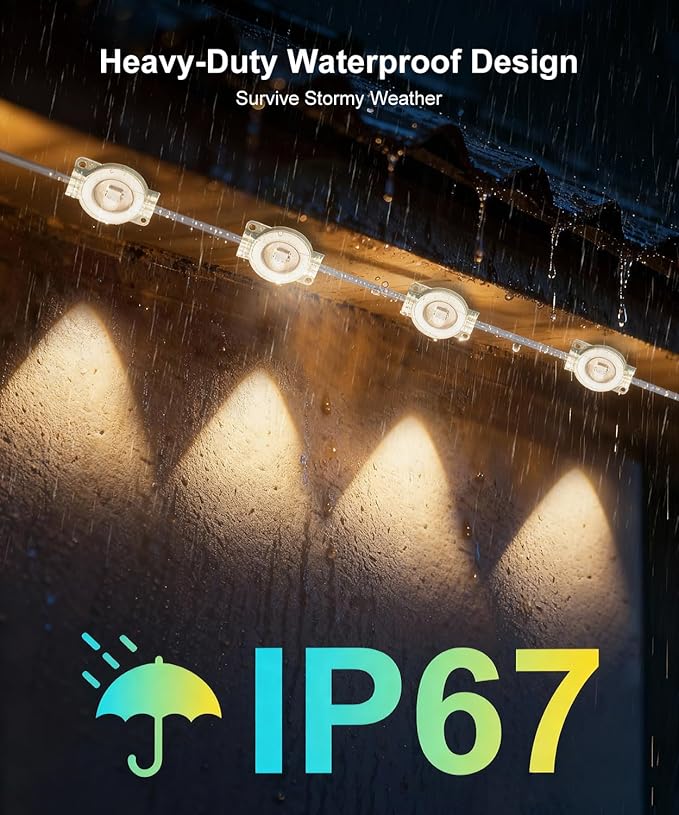 300Ft Permanent Outdoor Lights,Smart RGB Outdoor Lights with Remote APP Control, IP67 Waterproof Outside Light for House for Daily, Garden, TV Backlights, Christmas Decor