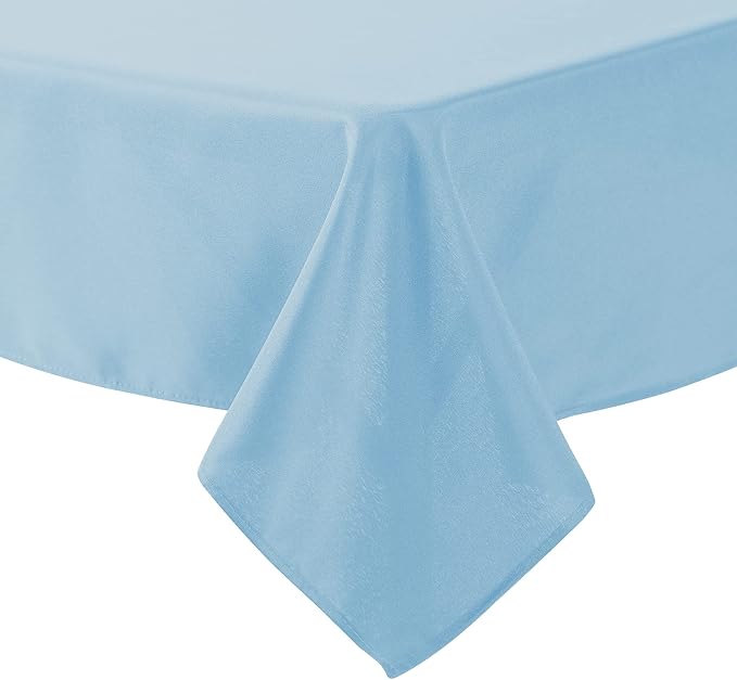 Cupuamon Square Tablecloth 52x52 inch Washable Polyester Fabric Table Cloth for Wedding Party Dining Banquet Decoration（52x52,Blue Mist） - Image 5