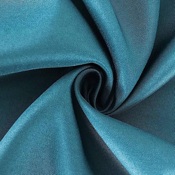 BalsaCircle 6 pcs 108 inch Peacock Teal Round Polyester Tablecloths Fabric Table Cover Linens for Wedding Party Banquet Reception Events Kitchen Dining - Image 3