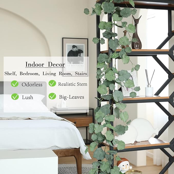 dallisten 3 Bunches of Artificial Ivy Leaf Plants, Fake Ivy Flower Garland, Greenery Decoration for Weddings, Windows, Walls, Ceremonies, Parties, Home, Outdoor Decoration. (Begonia Vine) - Image 3