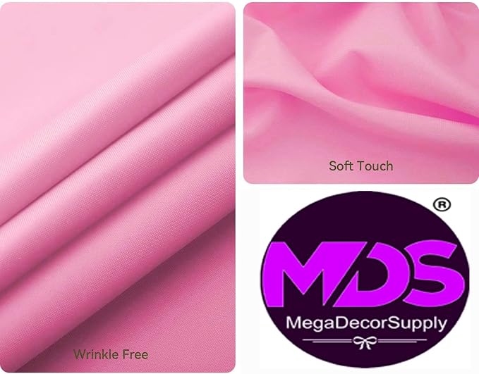 MDS Pack of 5 Rectangle Tablecloth 60 x 60 Inch Polyester Wrinkle Resistant Washable Polyester Table Cloth for Kitchen Dining Buffet Parties, Picnic, Events, Weddings and Restaurants - Pink - Image 5
