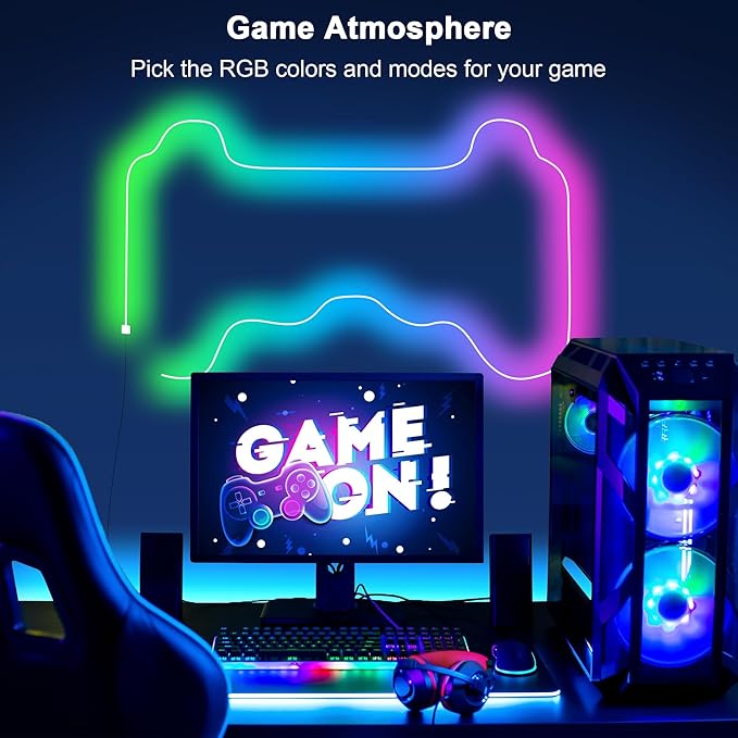 Cozylady RGB Neon LED Rope Lights, Waterproof Bluetooth APP Remote Control Music Sync Strip Lights, 24V Flexible DIY Silicone Light for Bedroom Home Indoor Outdoor Decor (15M/50Ft)