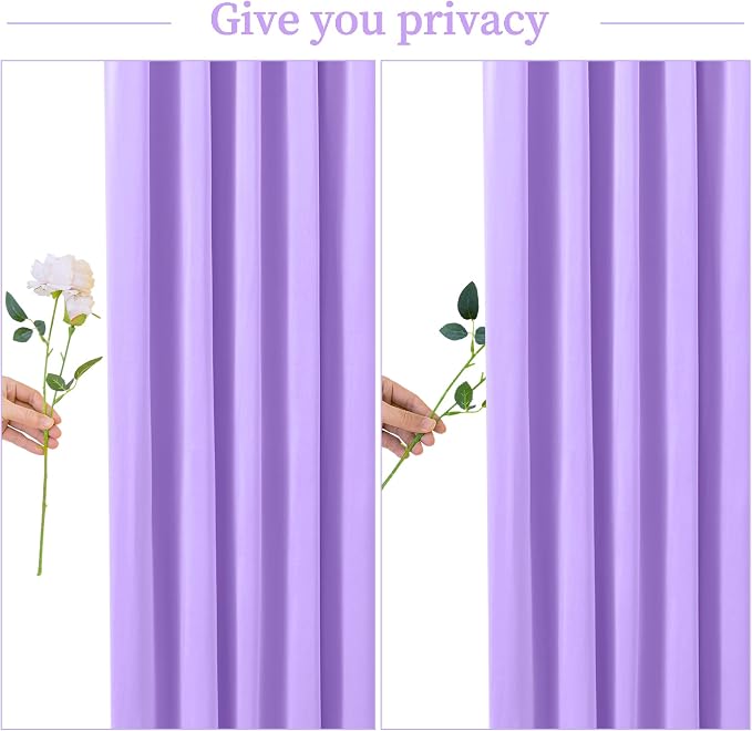 10ft x 7ft Lavender Backdrop Curtain for Parties Wedding Light Purple Wrinkle Free Backdrop Drapes Panels for Baby Shower Birthday Party Photo Photography Polyester Fabric Background Decoration - Image 8