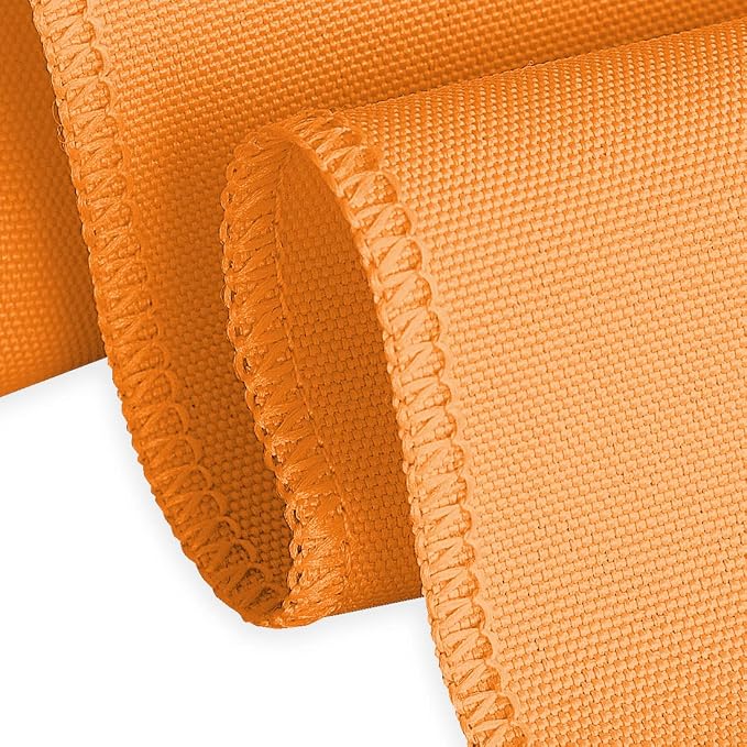 LTC LINENS Orange Round Tablecloth - 132 Inch Round Tablecloth, Large Party Table Cloth, Wrinkle Resistant, Washable Polyester Fabric Table Cover Linens for Wedding, Party, Banquet - Image 4