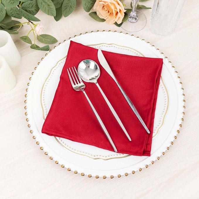 Tableclothsfactory Premium 100 Pack | Wine Seamless Cloth Dinner Napkins, Wrinkle Resistant Linen | 17"x17" for Party & Decorations - Image 2