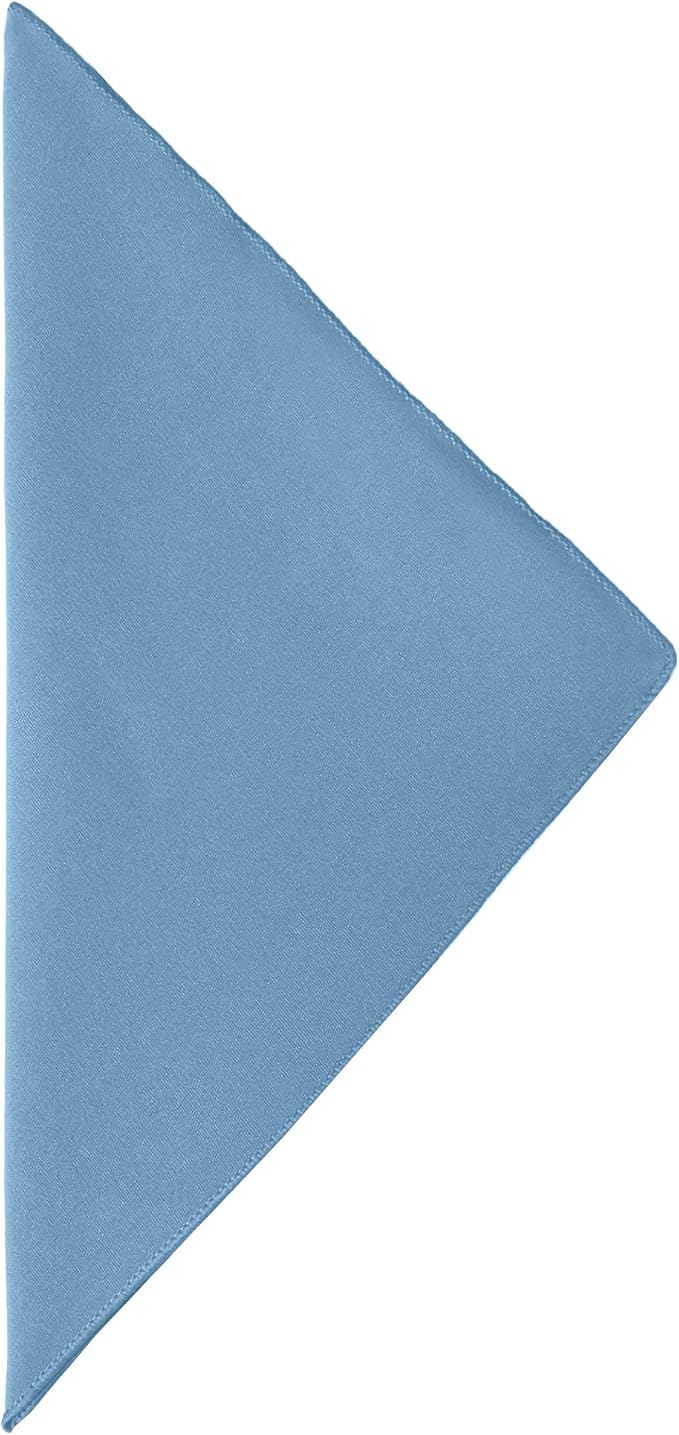 Ultimate Textile 17x17-Inch Cotton-Feel Cloth Napkins, Light Blue Set of 24 - Image 2