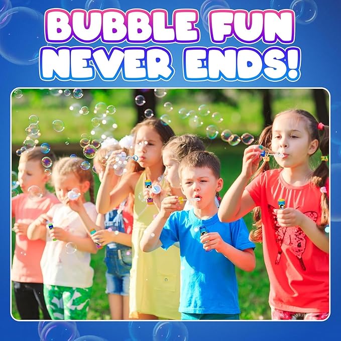 (Pack of 288) Mini Crayon Bubbles for Kids 1 Fl Oz Bulk Bubbles for Kids & Bubble Wand Bottles in Assorted Crayons Shape Colors Non-Toxic Mini Bubbles Party Favors, Outdoor Toys for Goodie Bags