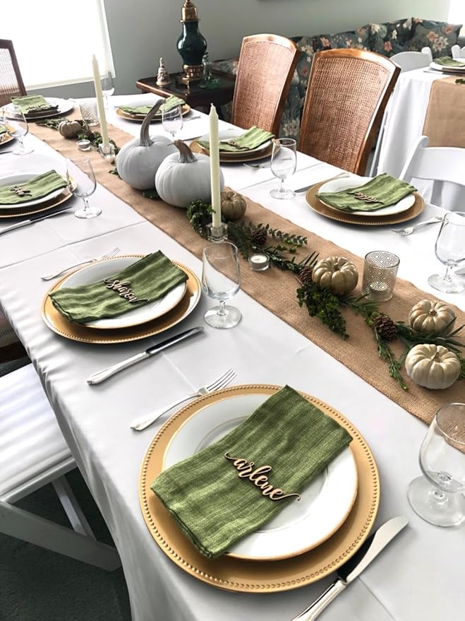 2 Pack Burlap Table Runner, 100% Jute Vintage 12X108 Inches Table Runner for Wedding, Parties, Christmas, Thanksgiving, BBQ's, Everyday, Holidays - Image 4