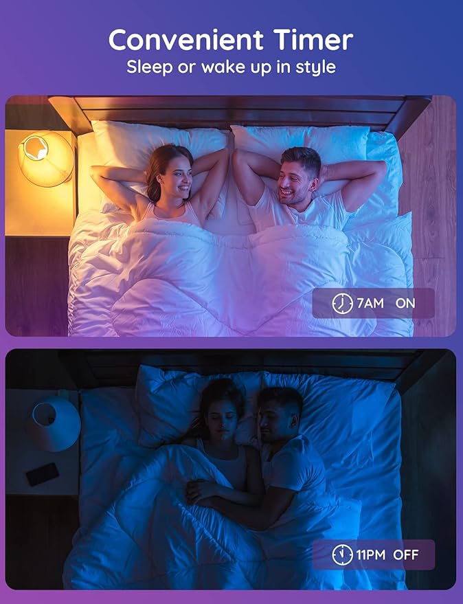 Govee Smart Light Bulbs, WiFi Bluetooth Color Changing Bulbs, Music Sync, 54 Dynamic Scenes, 16 Million DIY Colors RGB Light Bulbs, Work with Alexa, Google Assistant, 800 Lumen, 8 Pack