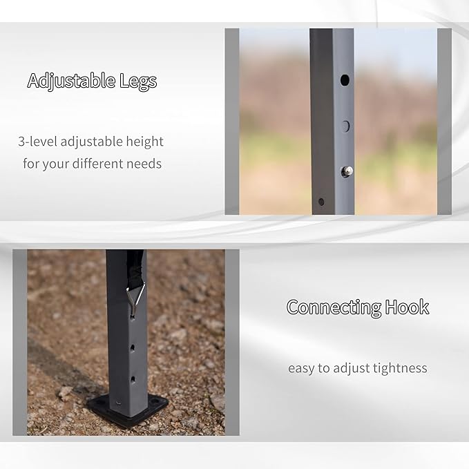 Outsunny 10' x 19.2' Pop Up Canopy Tent, Heavy Duty Tent for Parties, Outdoor Instant Gazebo Sun Shade Shelter with Carry Bag for Catering, Events, Wedding, Backyard BBQ, Blue