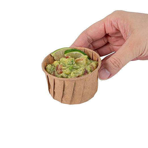 Restaurantware-Sustain 3.3 Ounce Portion Cups, 2000 Disposable Condiment Cups - Compostable, Versatile, Kraft Paper Sample Food Cups, Stylish, For Serving Dips, Jams, Sauces, Nuts, And More - Image 11