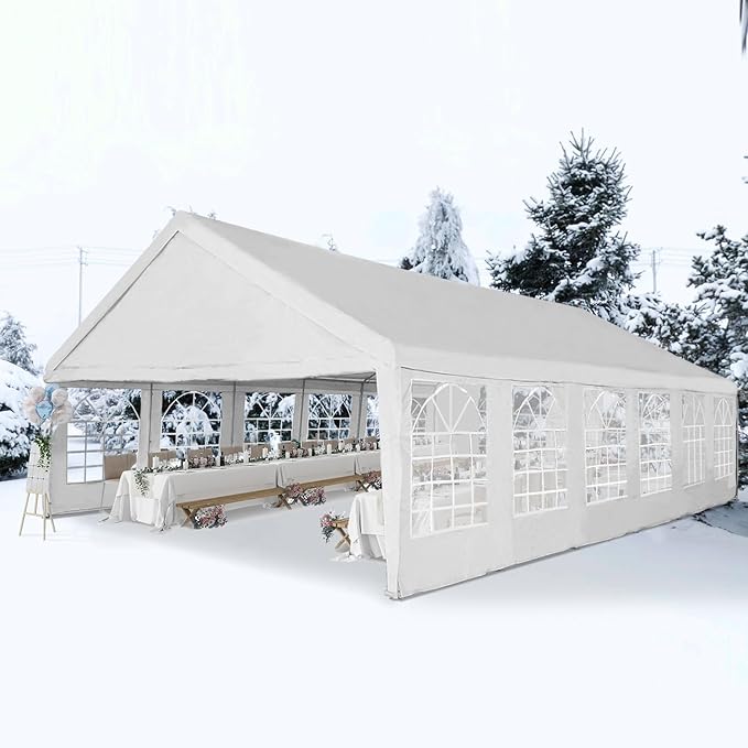 Party Tent 20X40ft Heavy Duty Large Outdoor Canopy White Event Shelter Gazebo Carport for Parties Wedding