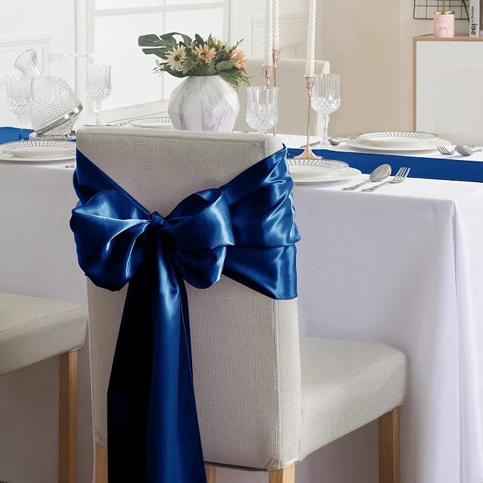 6Pack Table Runner 12 x 108 Inches Satin Silk Table Runner for Wedding, Birthday Party, Banquets, Graduations Decoration, fit Rectange and Round Table-Royal Blue - Image 6