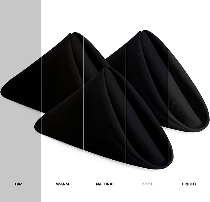 Utopia Home [12 Pack, Black] Cloth Napkins 20x20 Inches, 100% Polyester | Hemmed Edges, Washable and Reusable Ideal for Parties, Weddings and Dinners - Image 2
