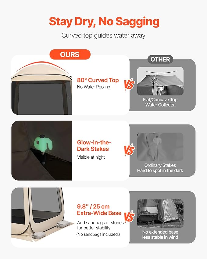 SUV Tailgate Tent VEVOR, 6 x 6 ft Pop-Up Screen House Canopy for 4–6 Person, Portable Screened Shelter with Carry Bag, for Car Camping, Backyard, Patio, Outdoor Activities