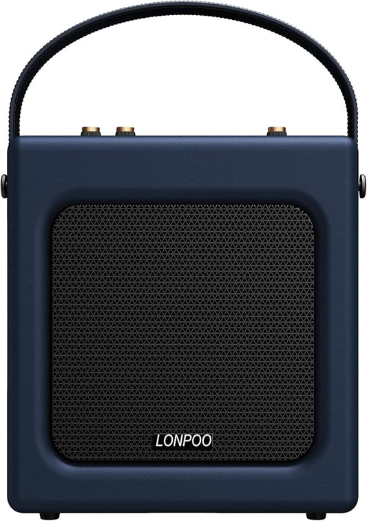 LONPOO Portable Karaoke Machine for Adults and Kids,Build-in 3600mAh Rechargeable Battery,20 Watts RMS with Bluetooth,USB Playback,Aux-in 3.5mm Earphone Port, Microphone Not Included,Blue