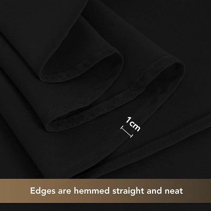 sancua Black Rectangle Tablecloths 90x132 Inch, 6 Pack | Washable Fabric Table Cloth, Large Reusable Polyester Covers for Wedding, Party, Birthday, Banquet Reception - Image 5