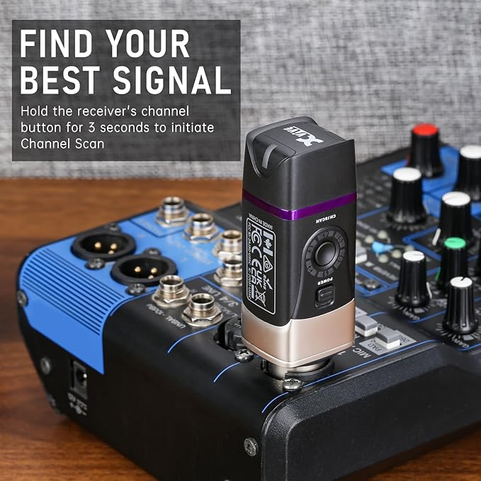 Xvive U35C Wireless Microphone System 5.8GHz Wireless XLR Transmitter and Receiver for Condenser Microphone, Audio Mixer, PA System, Channel Scan Mode