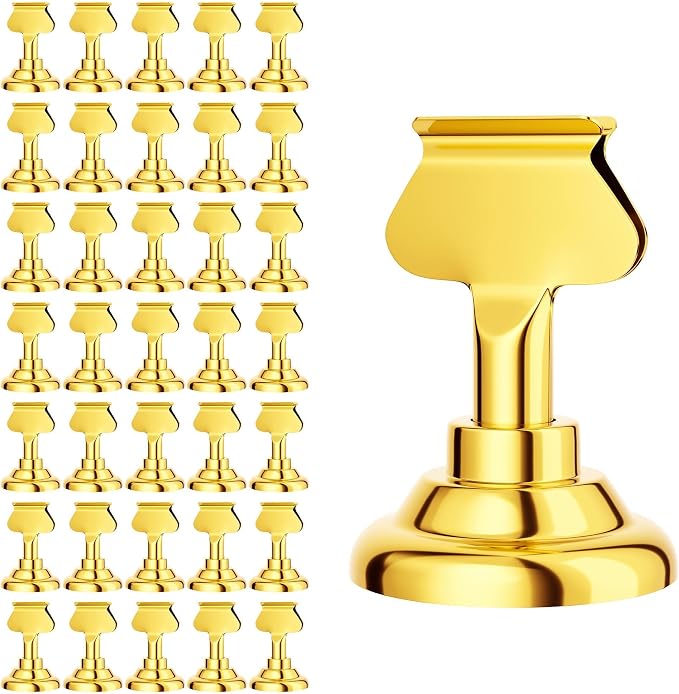 Urban Deco 36 Pieces Table Card Holder Place Card Holders 1.7 inches Gold Steel Card Holders for Photos, Food Signs, Memo Notes, Weddings, Restaurants, Birthdays(Gold 36PK) by UrbanDeco