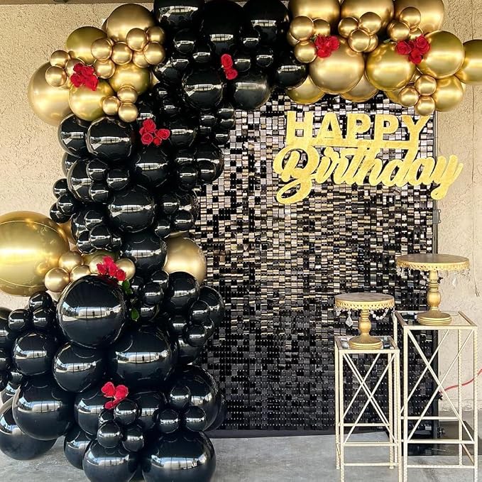 Shimmer Wall Backdrop Black Backdrop Decoration Mirror Backdrops Sequin - Image 2