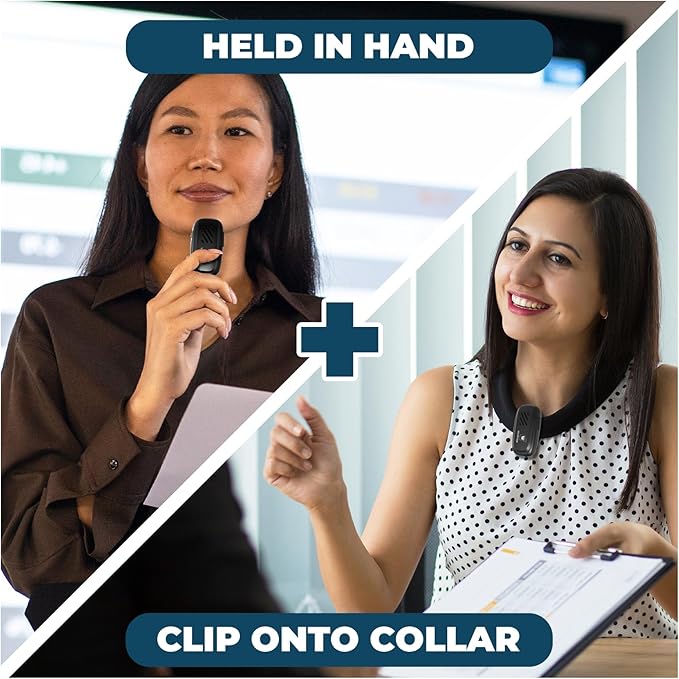 WinBridge Wireless Voice Amplifier with Bluetooth Lavalier Lapel Microphone for Teachers,Portable Speaker and Wireless Clip On Microphone System, Mini Megaphone Speaker Mic Set 15W 2600mAh WB005