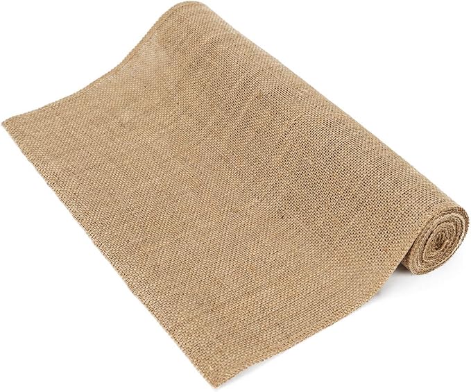 10 Pack Burlap Table Runner, 100% Jute Vintage 12X108 Inches Table Runner for Wedding, Parties, Christmas, Thanksgiving, BBQ's, Everyday, Holidays by home%C2%B7fsn