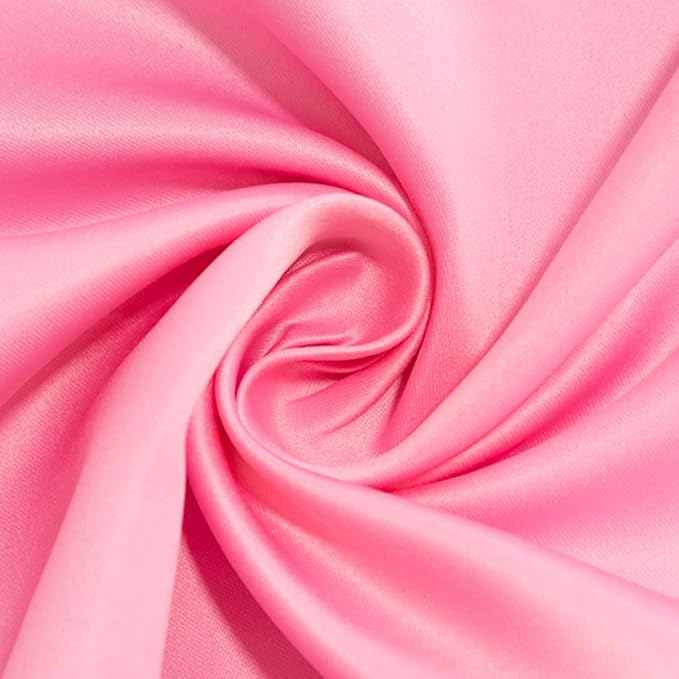 Efavormart Pink Seamless Lamour Satin Round Tablecloth - 108"