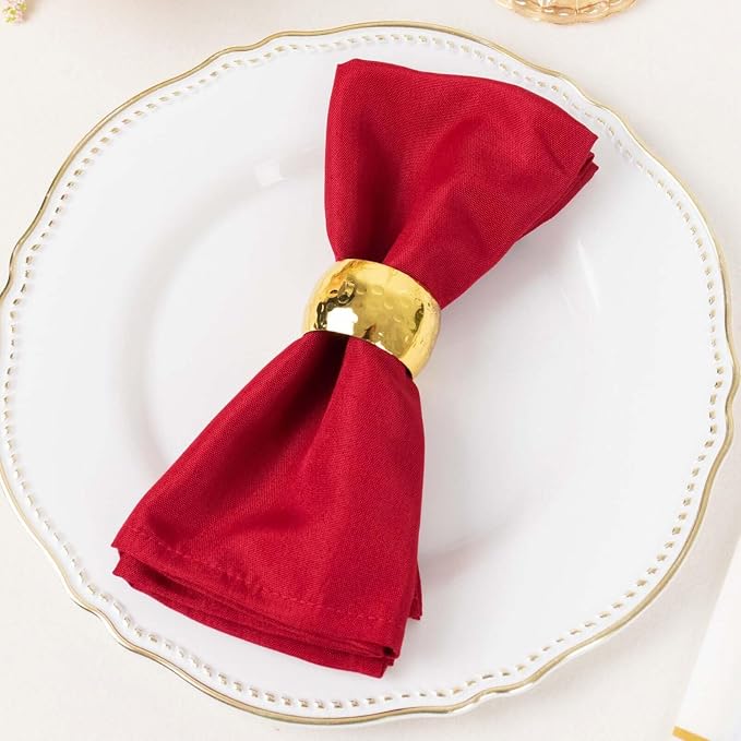 Tableclothsfactory Premium 100 Pack | Wine Seamless Cloth Dinner Napkins, Wrinkle Resistant Linen | 17"x17" for Party & Decorations - Image 6