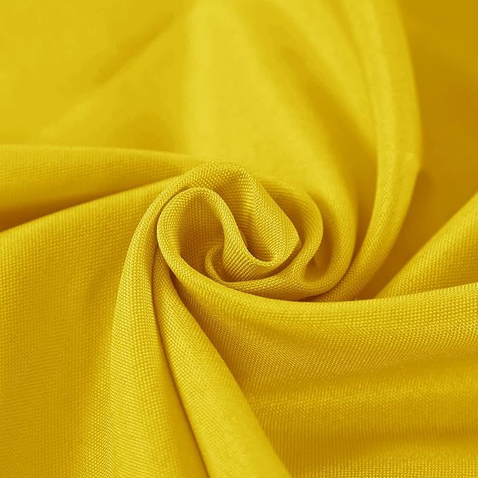 Fokitut 2 Pack Waterproof Rectangle Tablecloth, 90x132 Inch,Stain Resistant and Wrinkle Polyester Table Cloth, Fabric Table Cover for Kitchen Dining, Wedding, Party, Holiday Dinner-Yellow - Image 4