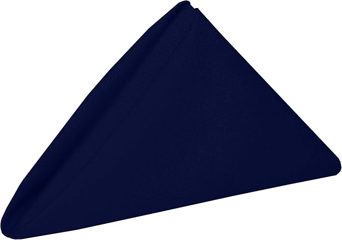 Ultimate Textile 17x17-Inch Cotton-Feel Cloth Napkins, Deep Royal Set of 12 | Bulk Case of 1 Dozen, Square, 100% Spun Polyester Fabric, MJS-Spun Construction, Cotton-Like Hand, Machine Washable, Seamless by UltimateTextile