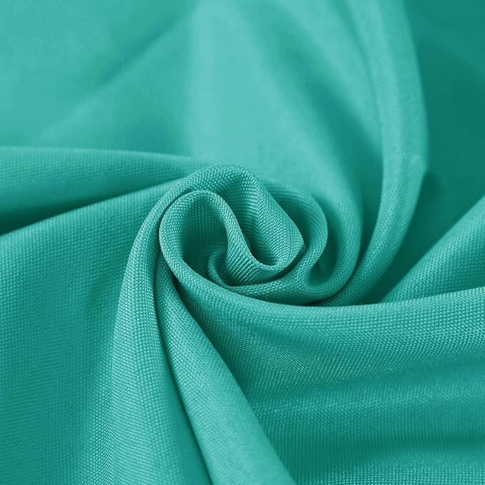 Fokitut 2 Pack Waterproof Rectangle Tablecloth, 90x156 Inch,Stain Resistant and Wrinkle Polyester Table Cloth, Fabric Table Cover for Kitchen Dining, Wedding, Party, Holiday Dinner-Turquoise - Image 2