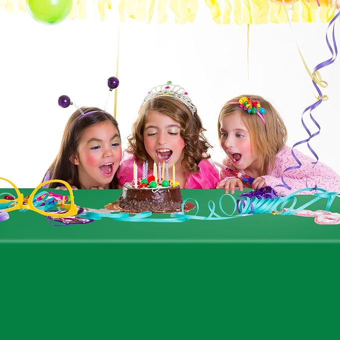 54 Inch x 300 Feet Green Plastic Tablecloth Roll Disposable Table Cloth with Cutter Box Plastic Table Cover for Party - Image 7