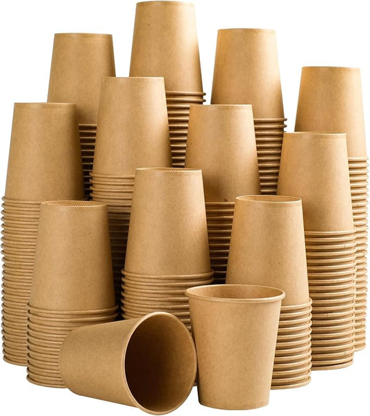 Clawsoff 300 Pack 5 oz Paper Cups Disposable Kraft Mouthwash Cups Small | Espresso Coffee cups, Hot or Cold Beverage, Leak Proof, Food Safe, Mini Cups Without Lids, for Home, Business, Party, Picnic by BuyNow