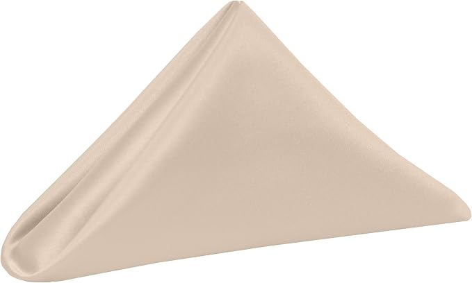 Ultimate Textile 17x17-Inch Square Satin Cloth Napkins, Cafe, Set of 60 by UltimateTextile