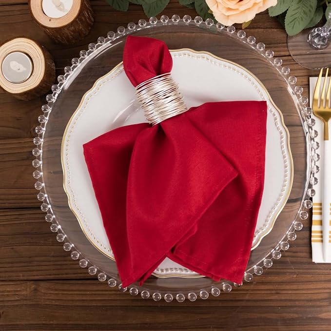 Tableclothsfactory Premium 100 Pack | Wine Seamless Cloth Dinner Napkins, Wrinkle Resistant Linen | 17"x17" for Party & Decorations - Image 8