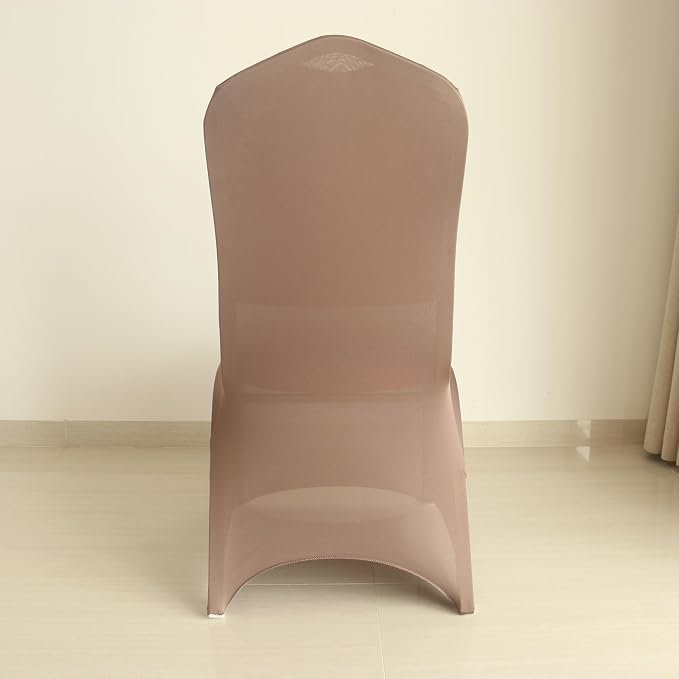 30 80 100Pieces White Wedding Chair Covers Stretch Polyester Spandex for Wedding Party Banquet Seat Covers (Camel, 30PCS) - Image 4