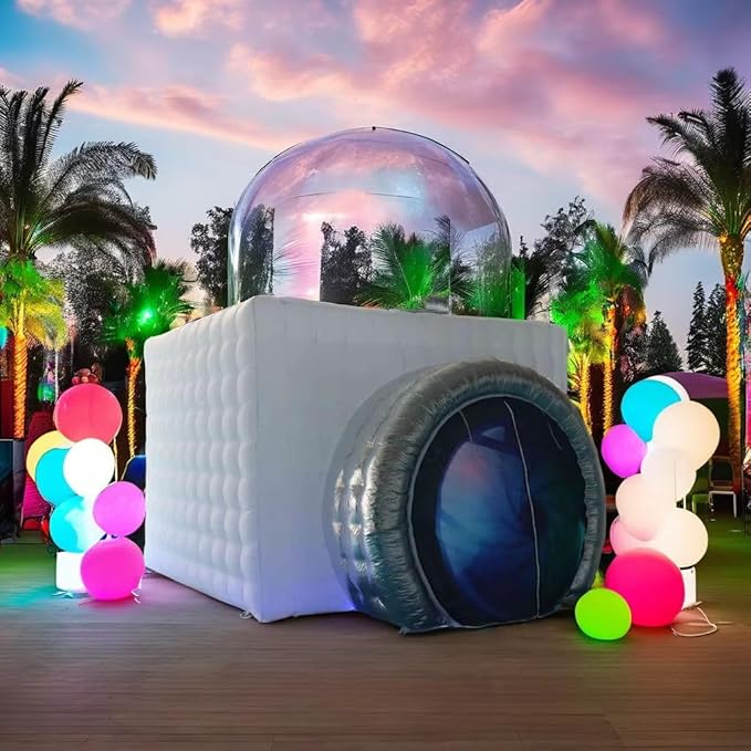 SAYOK Inflatable Photo Booth Backdrop with LED Light is Suitable for Outdoor Events, Birthday Parties, Photo Booth Backdrop for Wedding, Event, Show(Logo not Include)
