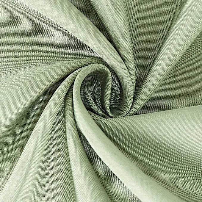 10 pcs 132 inch Eucalyptus Sage Green Round Polyester Tablecloths Fabric Table Cover Linens | 132" Washable Fabric Table Cloth Covers for Wedding Party Polyester Reception Buffet Events Catering - Image 8