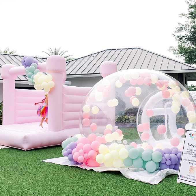 10FT Clear Bubble Tent, Inflatable Transparent Balloon Dome Tent with Blower & Air Pump, Waterproof Garden Party Tent for Outdoor Events, Exhibitions, Wedding, Birthday
