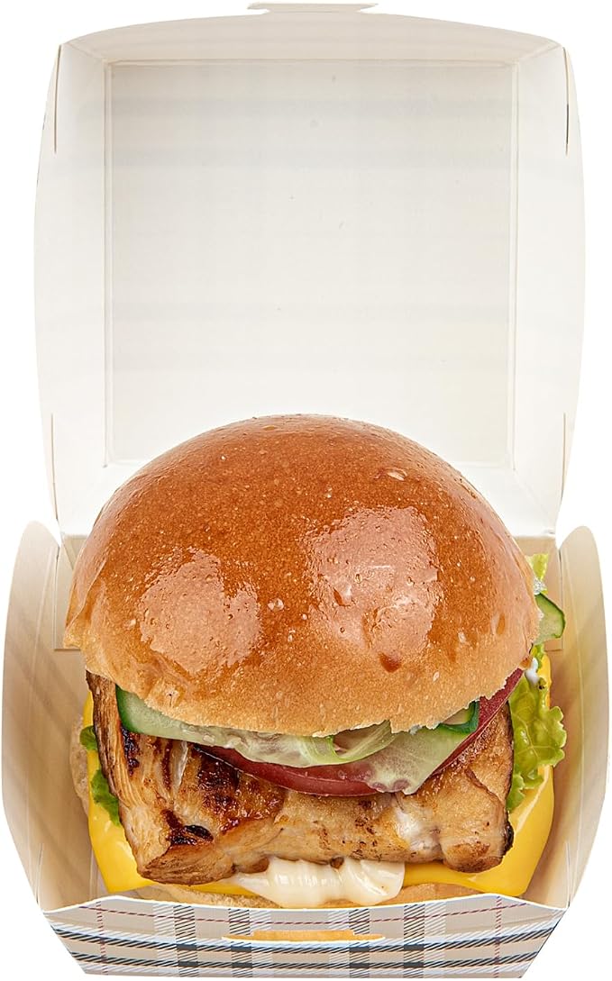 Restaurantware Paper Plaid Mini Burger Box, 2.8 x 2 In, 100 Pack - Image 10